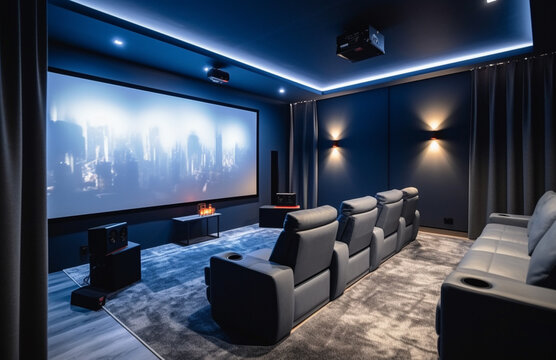 Home theater installation in Fort Lauderdale with surround sound setup